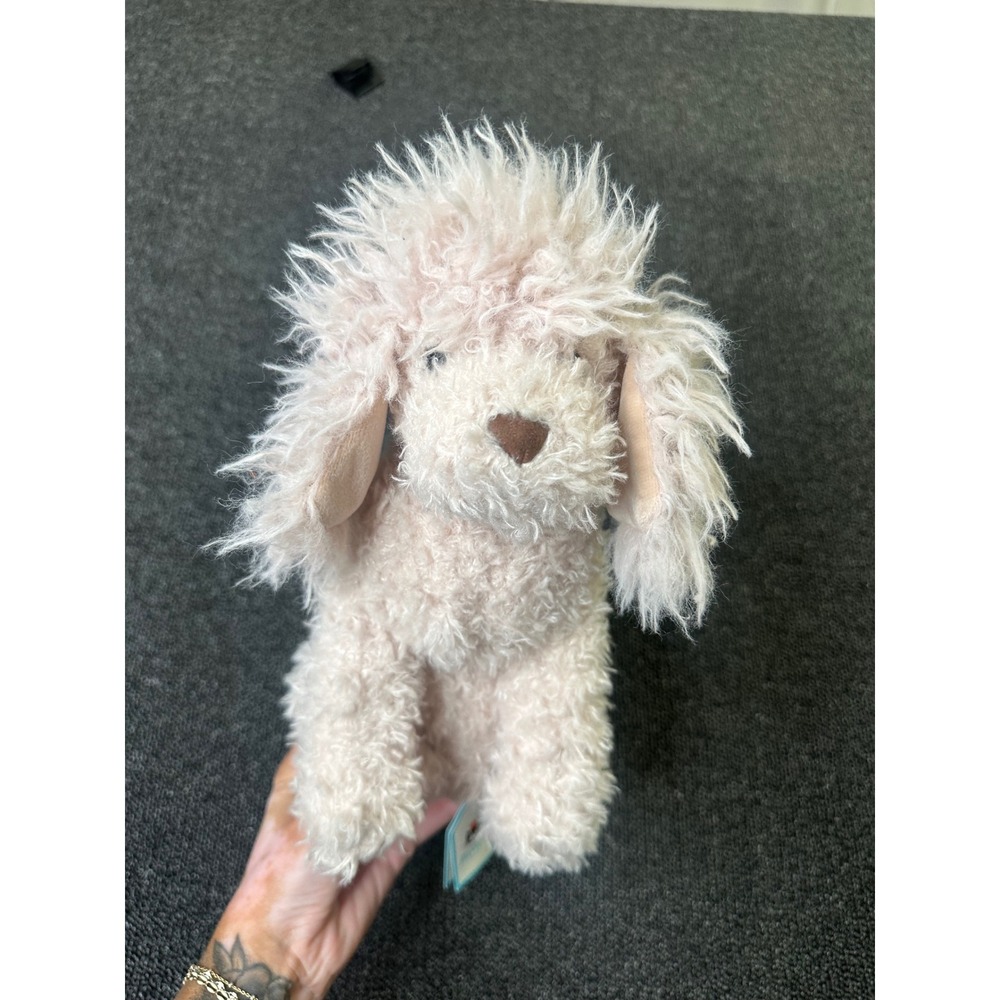Jellycat Georgiana Poodle Plush Cream Shaggy Dog Stuffed Animal retired NWT - Picture 3 of 8